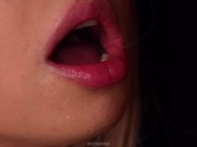 CLOSE UP: HORNY CONDOM BLOWJOB! She BROKE the CONDOM and Got ALL CUM in MOUTH! ASMR Sucking Dick 4K 16/16