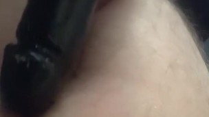 Trying new pegging dildo