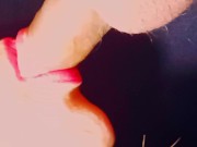 Primer plano la mejor chupada en los labios mas sexys 4/16