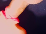 Primer plano la mejor chupada en los labios mas sexys 6/16