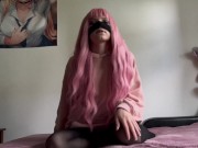 18 year old in stockings masturbates and fucks wet pussy with a dildo 11/16