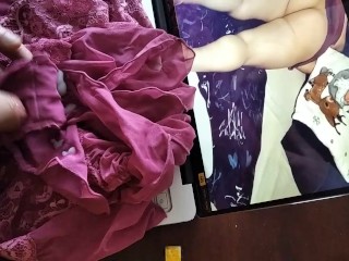 Polskie Porno . Wytrysk na bieliznę Belli