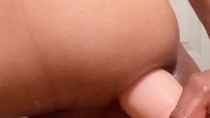 Trying big dick inside Im wet out