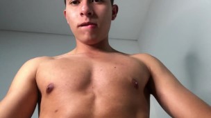 TWINK TEEN BLOWS INTENSE LOAD AND TASTE HIS CUM