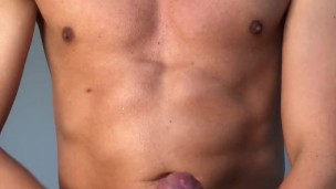 YOUNG BIG UNCUT COCK STROKING LEAD TO A HUGE CUMSHOT