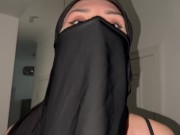 MUSLIM WHORE WAS FUCKED IN THE MOUTH IN HIJAB 11/16