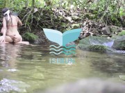 Skinny step sister shows her tits and takes my dick out to suck it in the mountain. 1/16