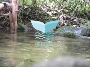 Skinny step sister shows her tits and takes my dick out to suck it in the mountain. 14/16