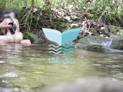 Skinny step sister shows her tits and takes my dick out to suck it in the mountain. 16/16