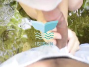 Skinny step sister shows her tits and takes my dick out to suck it in the mountain. 2/16