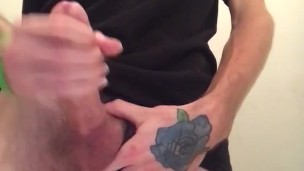 Almost caught jerking off in public bathroom