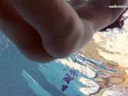 Sensational Sima Lastova in Poolside Swim Session 1/16