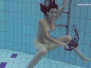 Sensational Sima Lastova in Poolside Swim Session 7/16