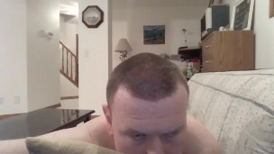 Humping the Couch While Watching Gay Porn