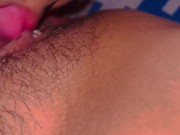 Licking my wet pussy