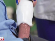 Fakehub - Anal busty nurse uses cock toy to get sperm sample before using the creampie method 4/16