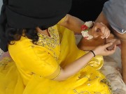 hot indian bhabhi on her wedding night giving handjobbb to devar 7/16
