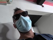 Liz Jordan sucks off 9 dudes in an adult bookstore? REAL! 10/16