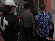 Liz Jordan sucks off 9 dudes in an adult bookstore? REAL! 14/16