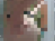 Nude Stewardess puts on black lace panties getting ready for work. Milf, Air Hostess, Blonde 15/16