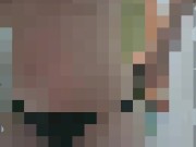 Nude Stewardess puts on black lace panties getting ready for work. Milf, Air Hostess, Blonde 6/16