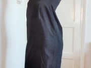 Blonde Busty Stewardess strips out of uniform. Air hostess, flight Attendant, lingerie, onlyfans 4/16