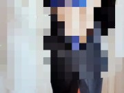 Blonde Busty Stewardess strips out of uniform. Air hostess, flight Attendant, lingerie, onlyfans 9/16