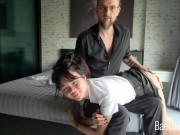 18yo Asian schoolgirl gets spanked and fingered in her school uniform - Real Sex with Baebi Hel 9/16