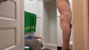 Hot shower, good boi