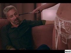 NASSTYx - Stepdaughter Left Alone with Stepfather Plays Naughty Games