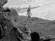 HANDJOB SLUT BEACH: dickflash for a slutty little bitch and she can't resist to make me cum. 2/16