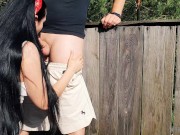 Behind The Scenes - Blowjob, Facefuck & Cum in Throat - Black Lynn Choking on Cum 6/16