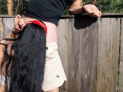 Behind The Scenes - Blowjob, Facefuck & Cum in Throat - Black Lynn Choking on Cum 9/16