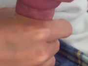 Messy cum in my mouth blowjob to wake him up 11/16