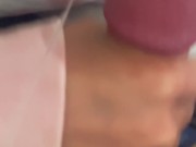 Messy cum in my mouth blowjob to wake him up 12/16