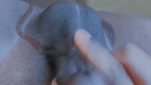 Tiny clitty sissy shemale masturbate and cum like water