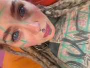 Tattoo goth hippie Anuskatzz loves to play with her pussy and anal for you on her vip Onlyfans 11/16