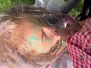 Onlyfans girl Anuskatzz sucks dick and gets hard fucked at puplic place outdoor after october fest 7/16