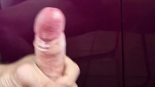 Creamy cumshot in the kitchen