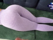 I cumshot on my stepmom ass in sexy leggings while she relaxing on the couch /CandyLuxxx 3/16