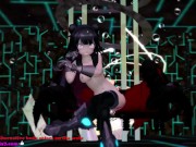 Kancolle Light Cruiser Demon Hentai Nude Dance Monster Girl MMD 3D Dark Green Body Color Edit Smixix 15/16