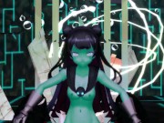 Kancolle Light Cruiser Demon Hentai Nude Dance Monster Girl MMD 3D Dark Green Body Color Edit Smixix 7/16