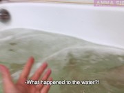 My whore stepsister undressed after I smeared her with foam. 2/16