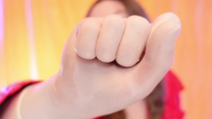 ASMR: surgical latex gloves