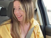 Thankful for my raincoat cuz my pussy is POURING! Rainy day Starbucks Drive Thru with my LUSH!! 12/16