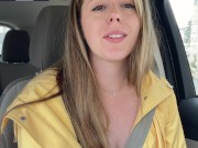 Thankful for my raincoat cuz my pussy is POURING! Rainy day Starbucks Drive Thru with my LUSH!! 13/16