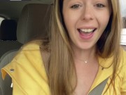 Thankful for my raincoat cuz my pussy is POURING! Rainy day Starbucks Drive Thru with my LUSH!! 16/16