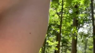 Skinny Twink Hikes Nude in public