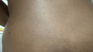 Black femboy can't fit dilldo into his tight boy pussy