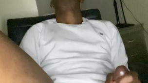 Black Twink fucks boy pussy with pink dildo